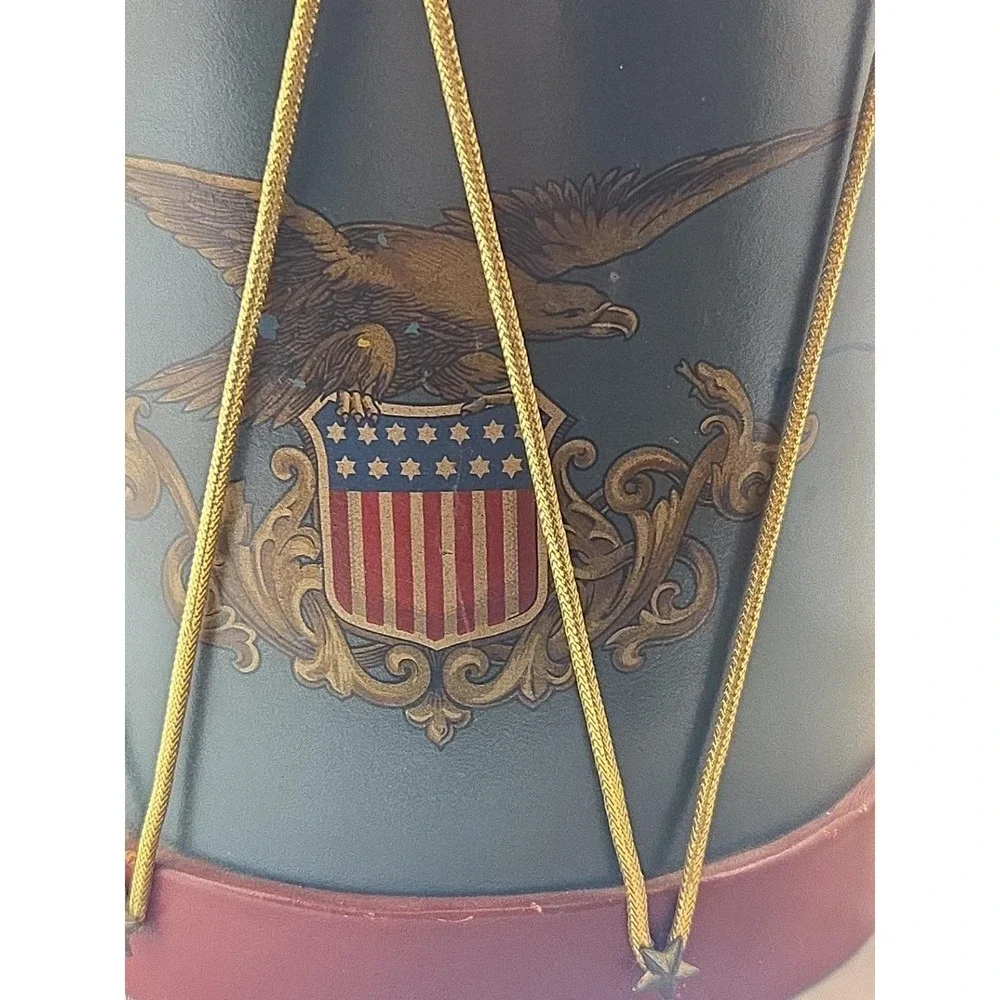 VTG Handmade 1940s Drum Lamp Great Seal of America Tested Working